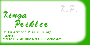 kinga prikler business card